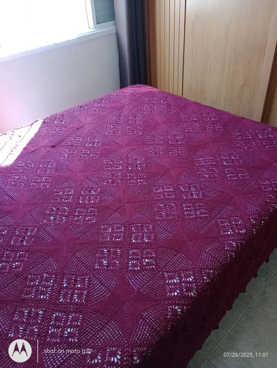Colcha de crochê feita à mão - Foto 4