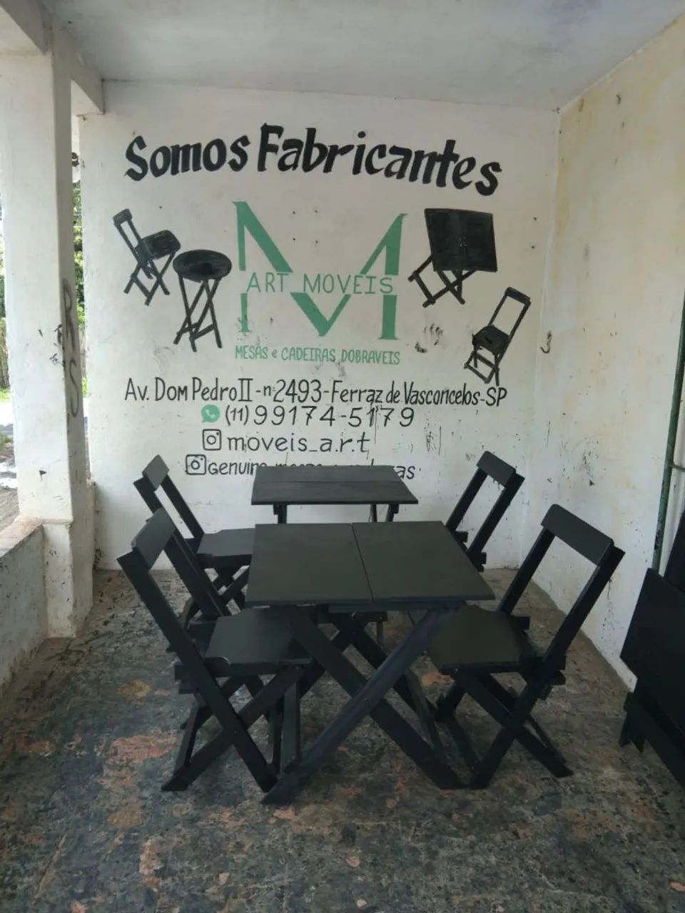 mesas e cadeiras tudo dobrável.  - Foto 2