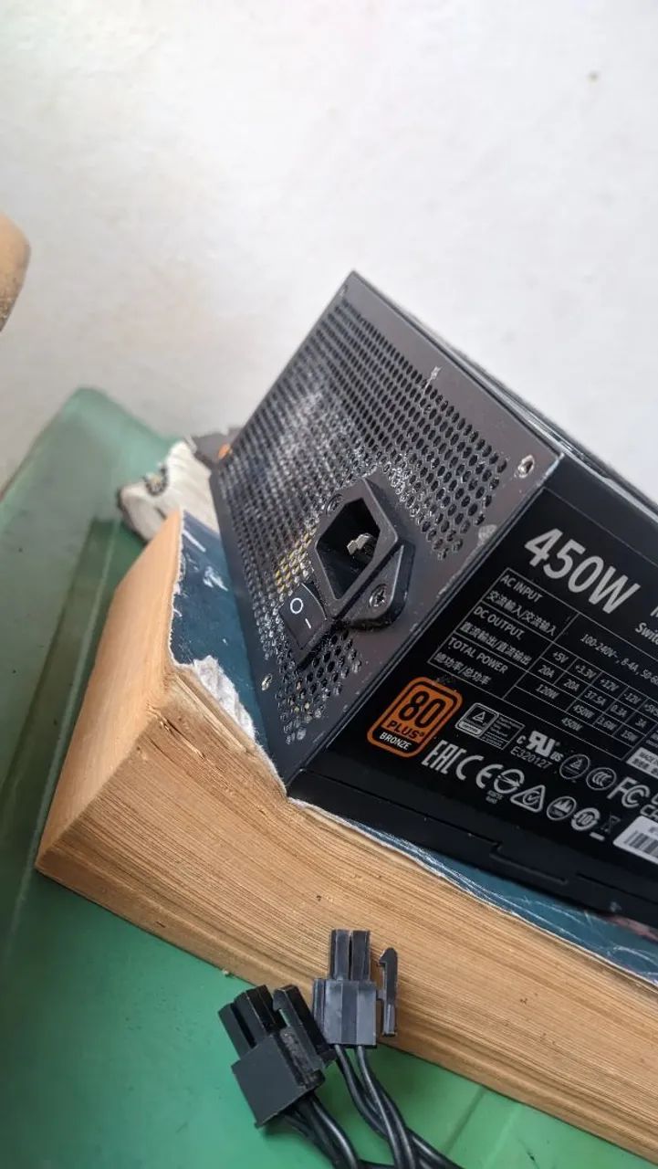 Fonte cooler master 450w 80 plus valor : 100 Reais  - Foto 3