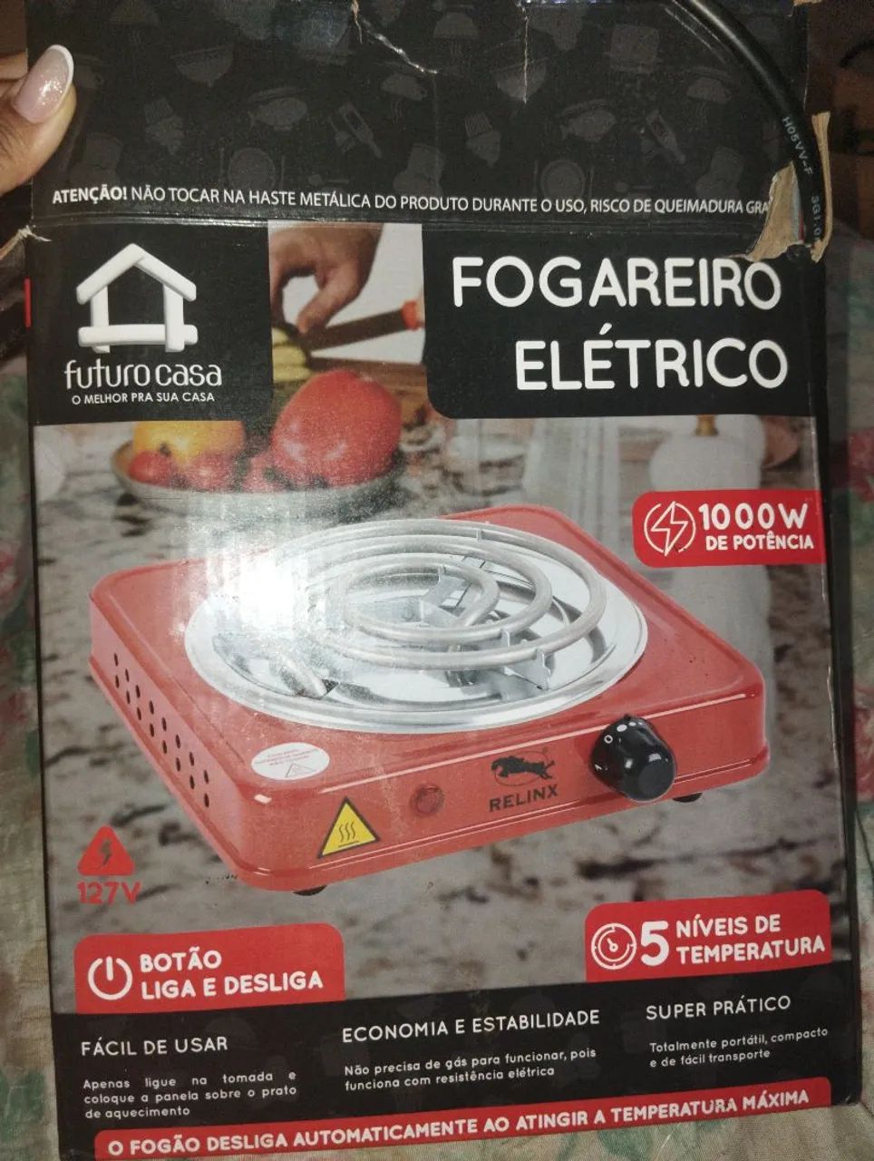 Fogareiro elétrico 