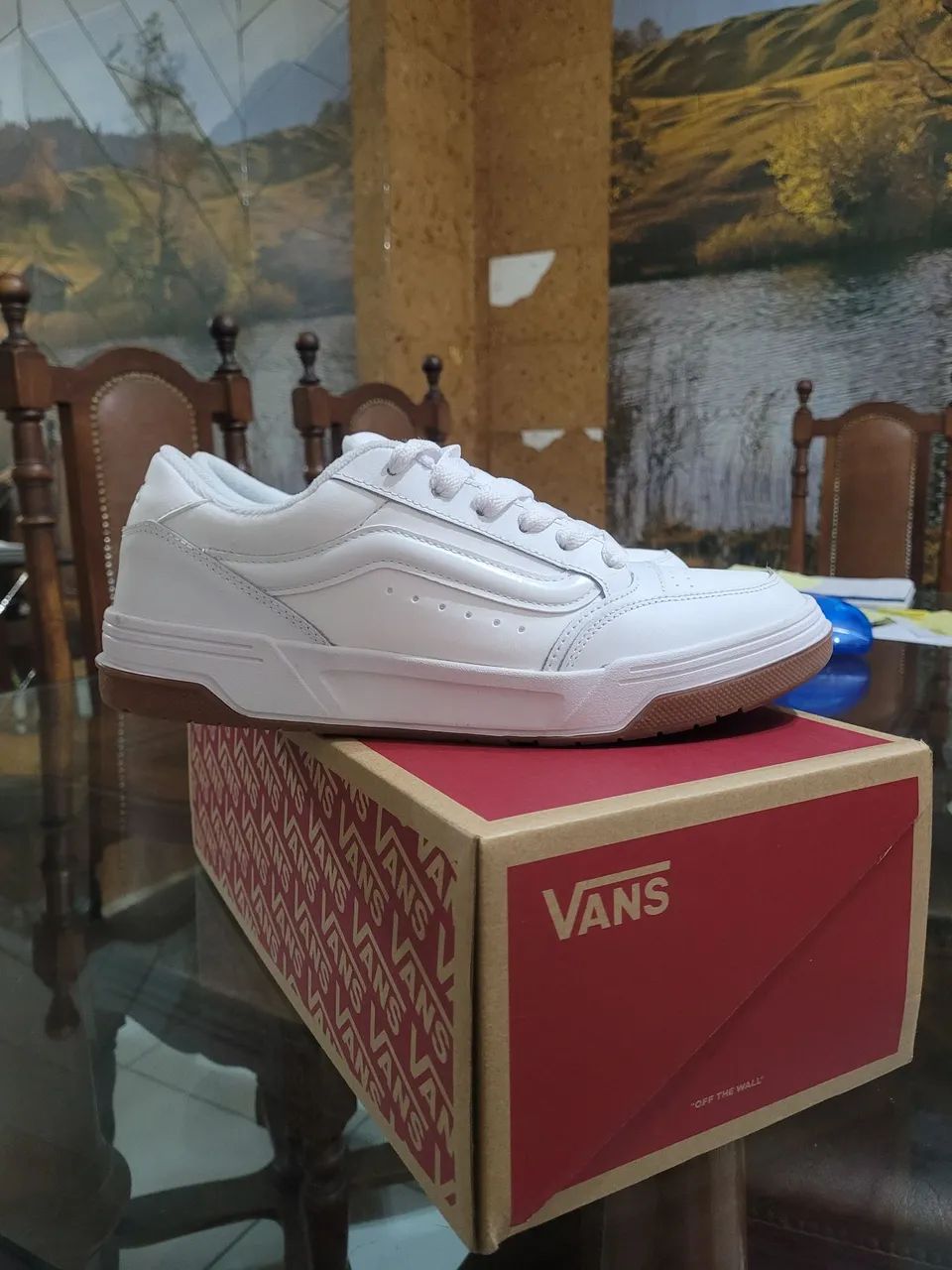 tênis vans hylane white gum - Foto 4