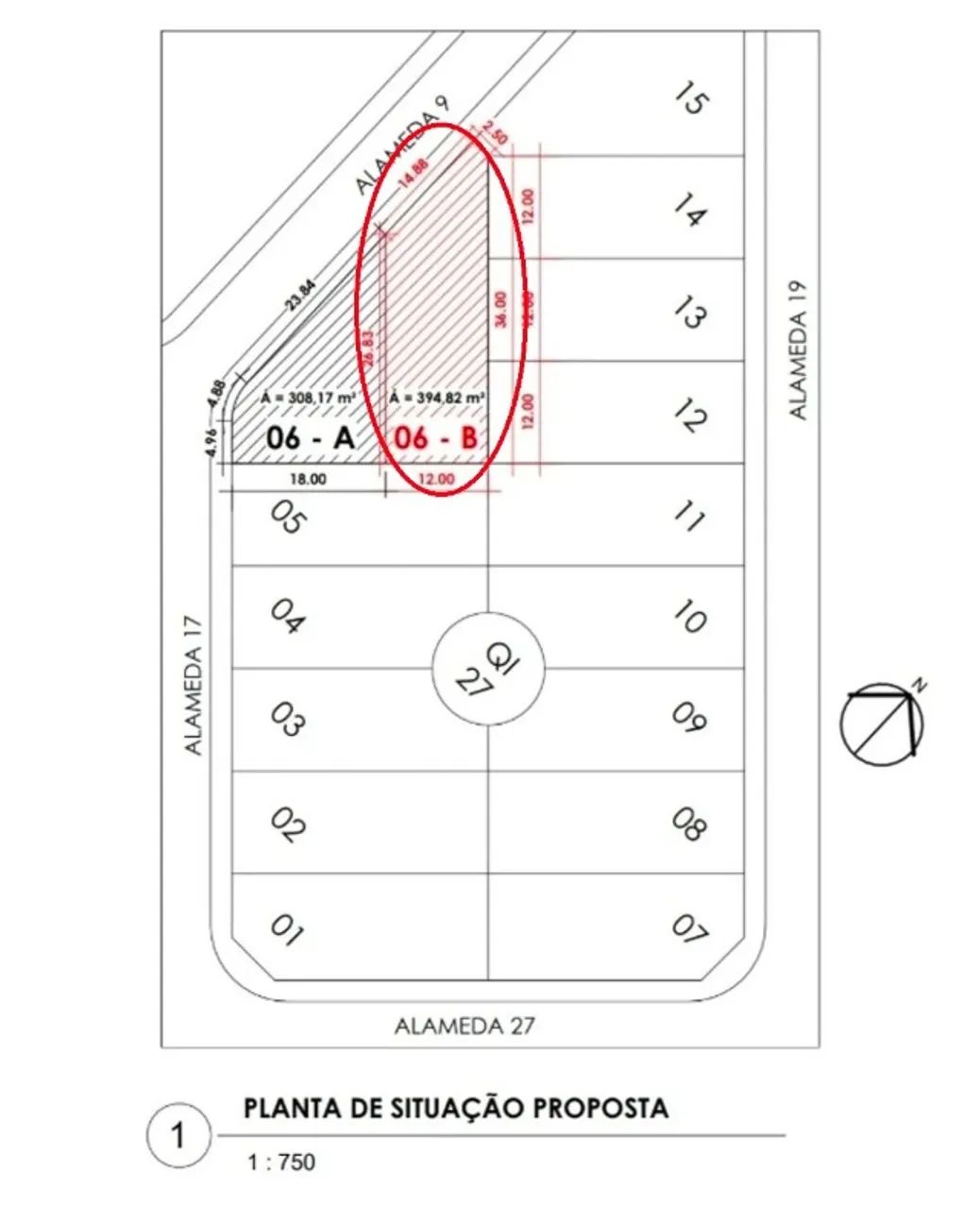 Lote 505 sul - 395 metros
