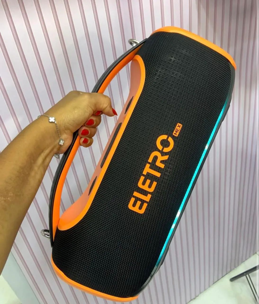 CAIXA DE SOM 300W + DOIS MICROFONES- ENTREGA GRÁTIS- ELETROMEX 