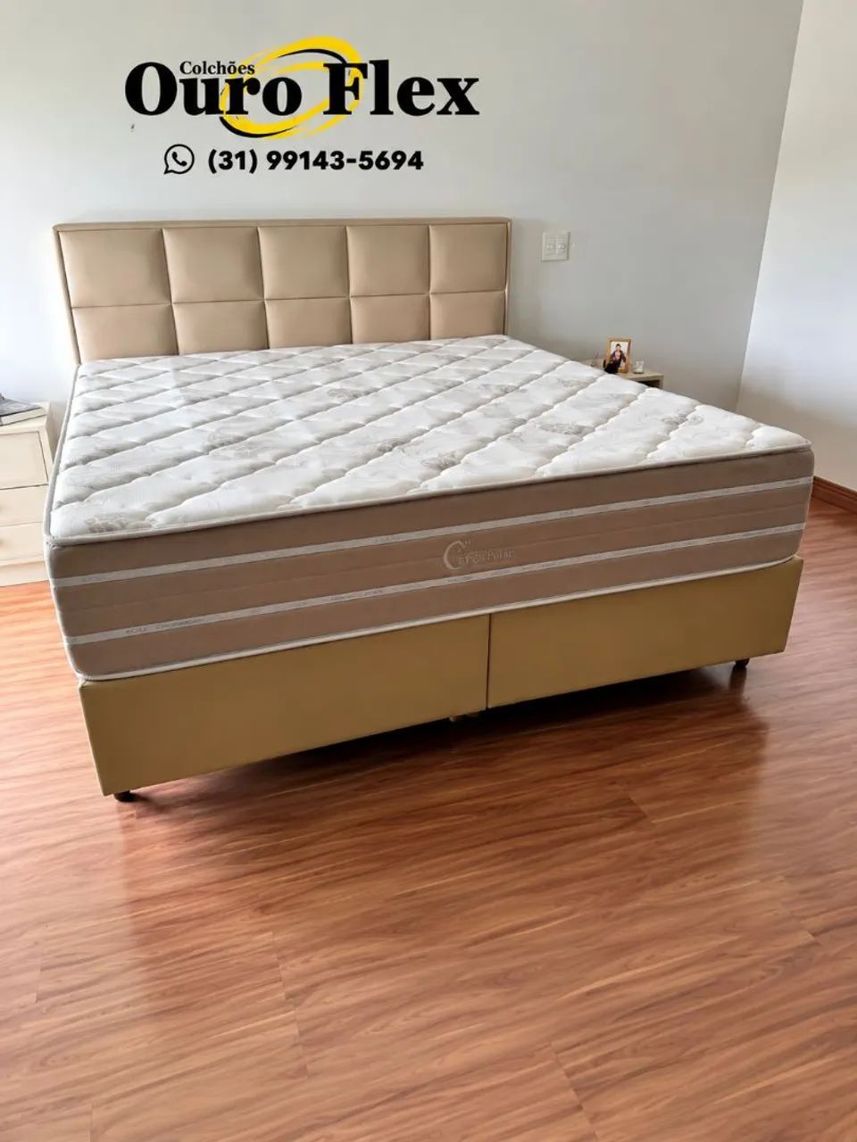 Cama king Premium+ Colchão molas ensacadas/Nova  - Foto 2