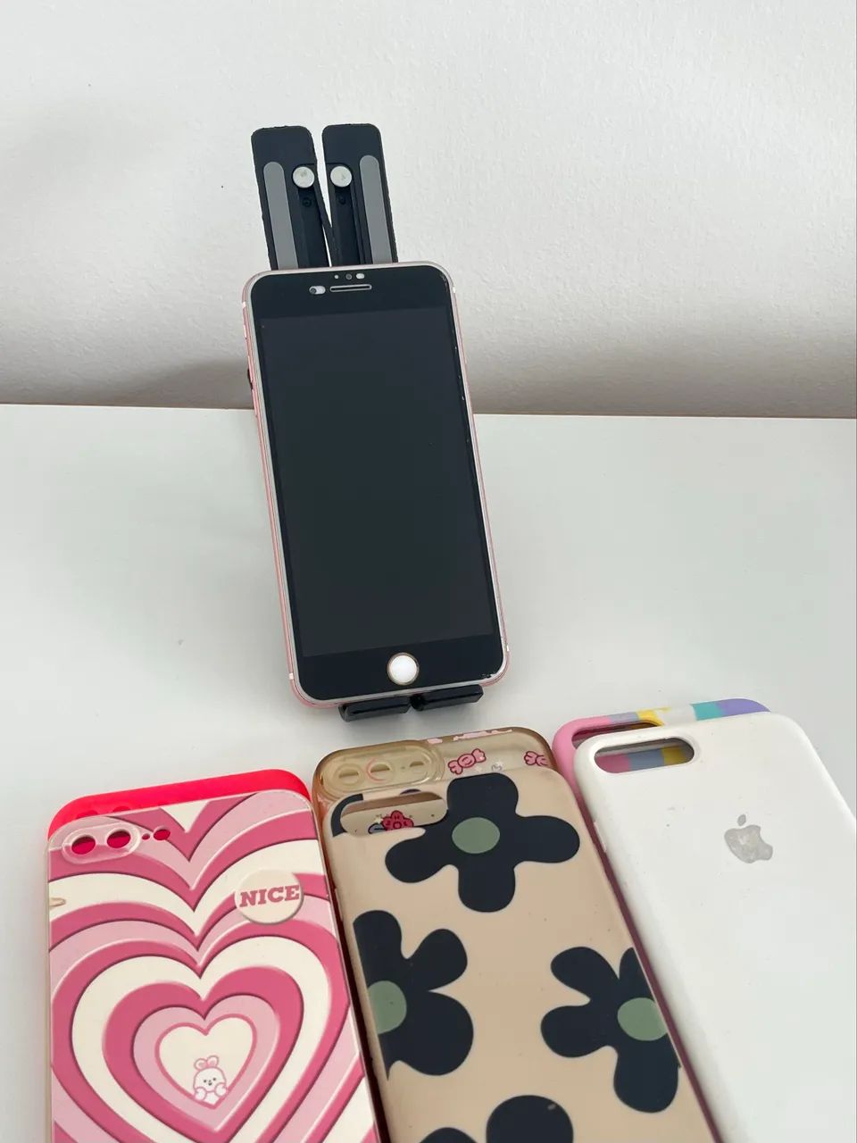 Iphone 7 Plus | Película de vidro 3D (preta) | Capas