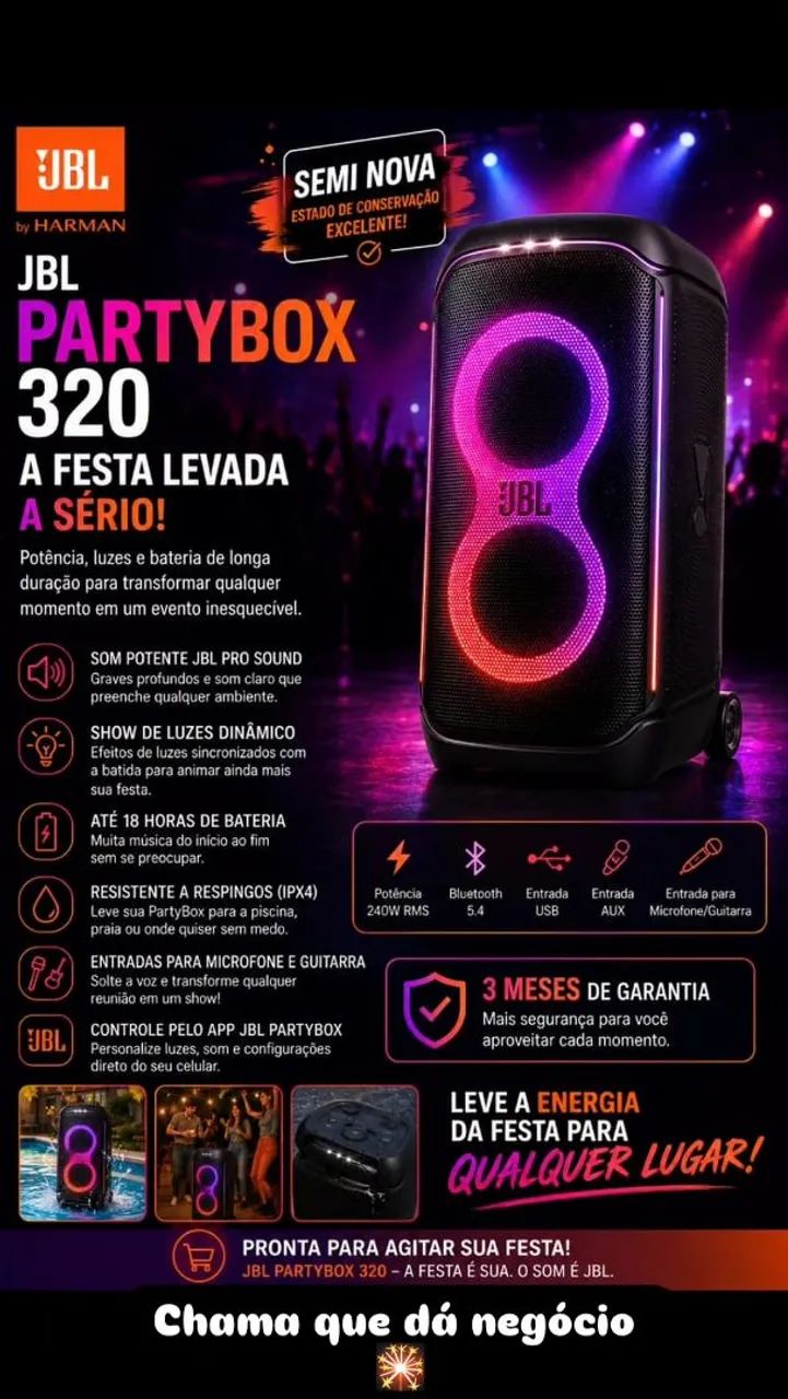 Caixa JBL partybox 320 