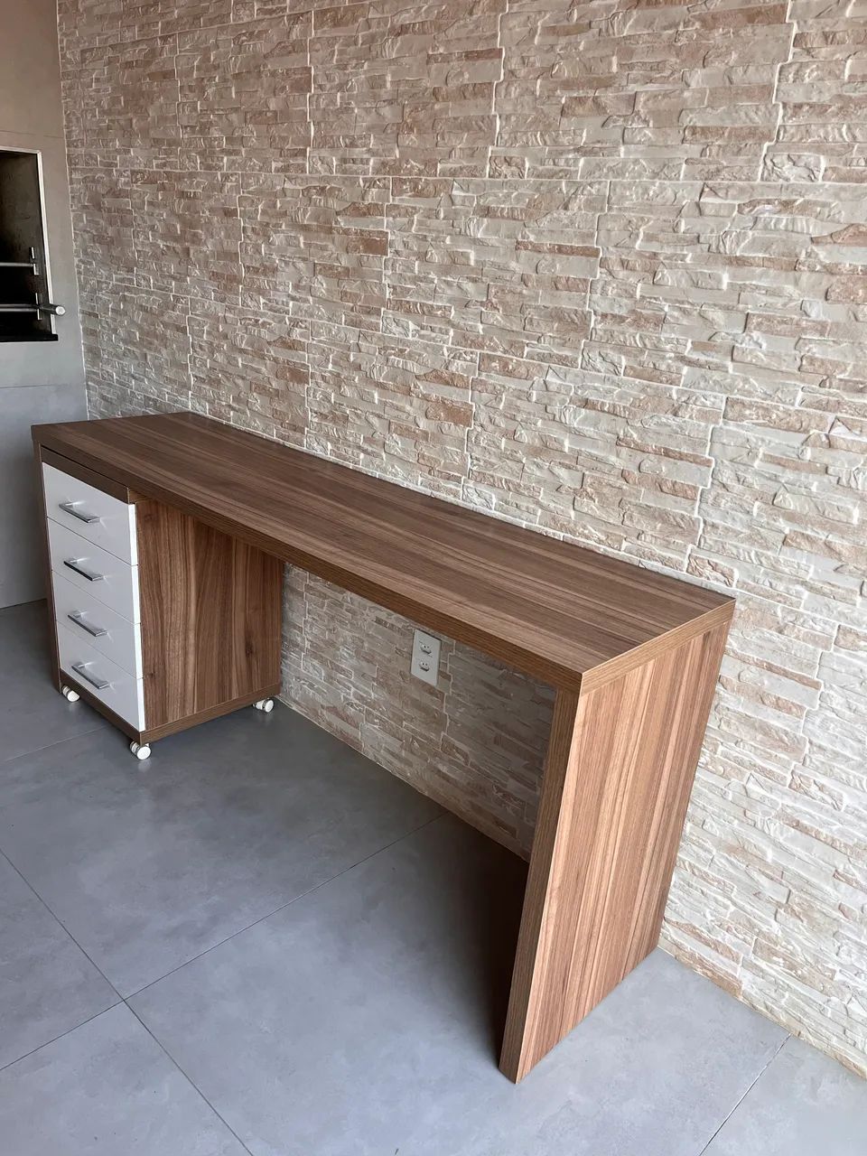Mesa escritório com gaveteiro - Foto 4