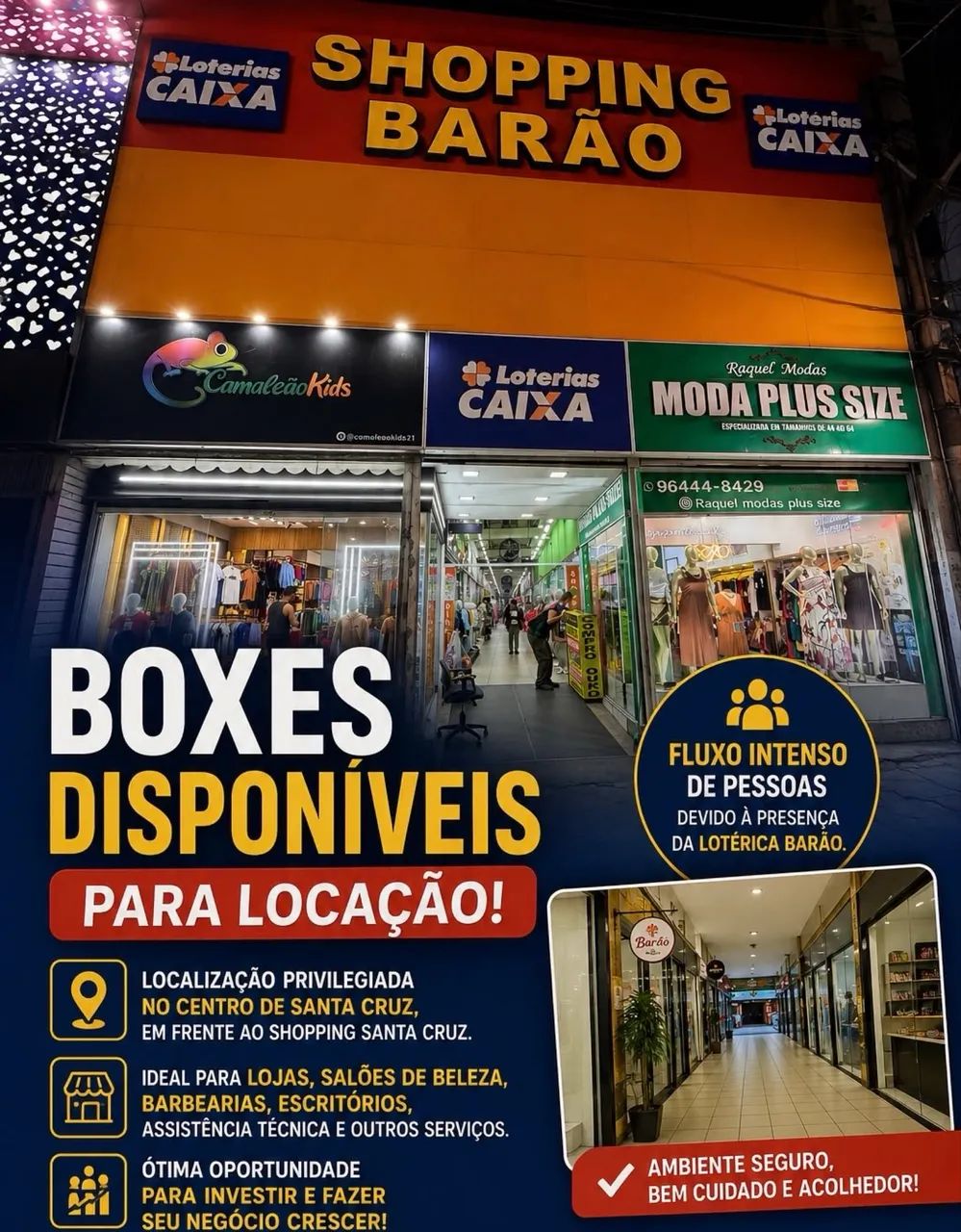 ALUGA-SE BOX - SHOPPING BARÃO | SANTA CRUZ