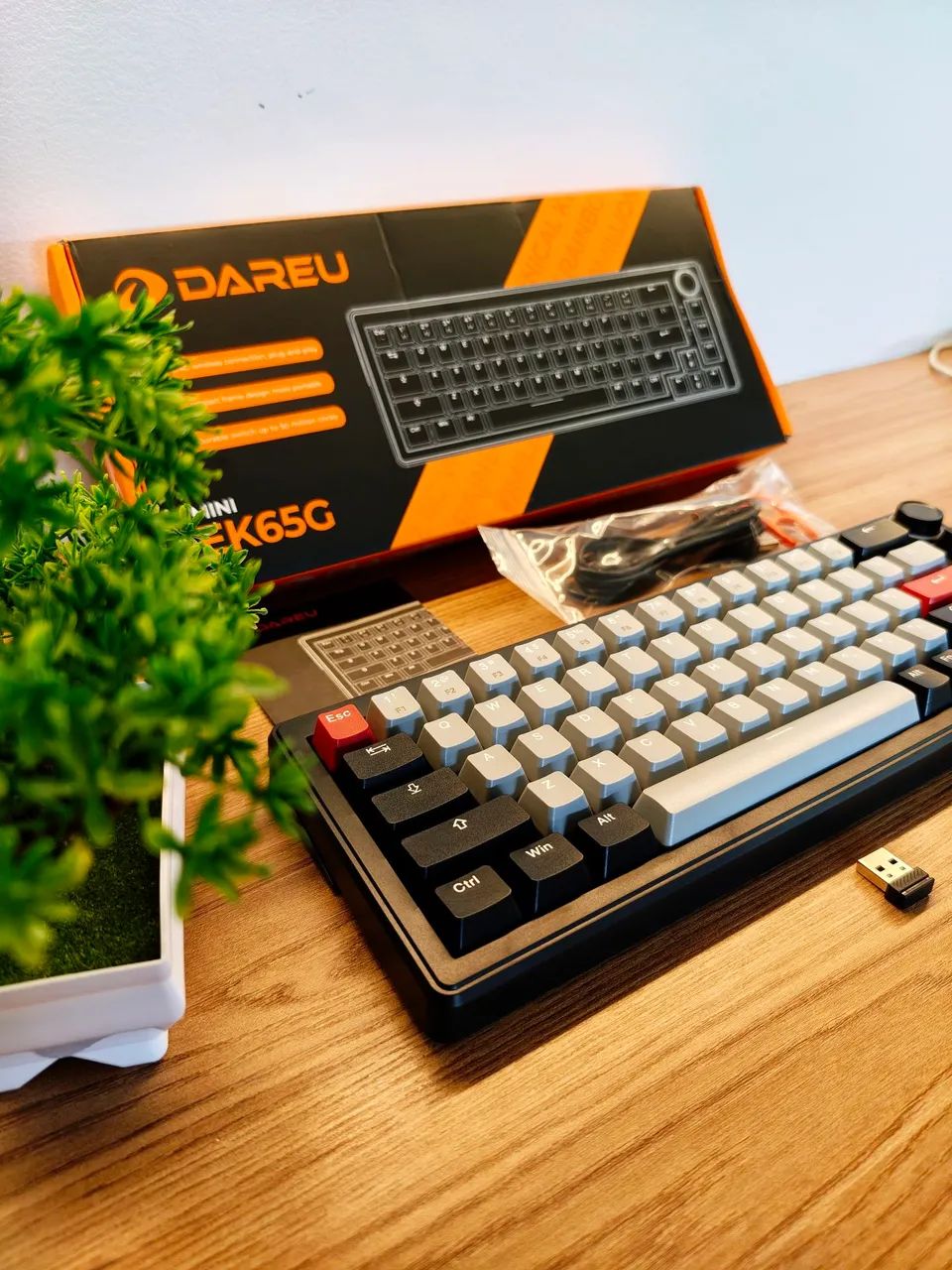 Teclado mecânico sem fio DAREU switch red com rodinha  - Foto 2