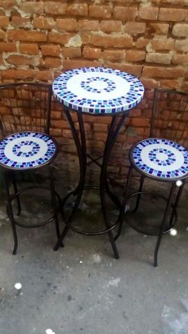 Conjunto mesa bistro mosaico sob medida - Foto 4