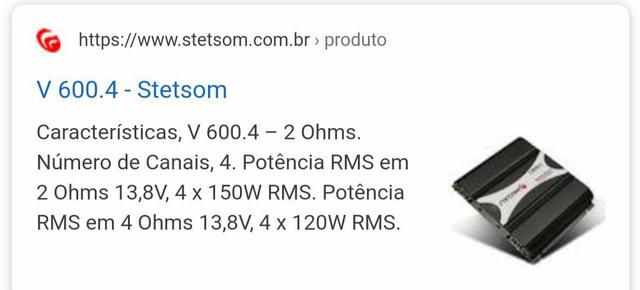 Vendo Módulo Stetsom Dub 600.4 - Foto 3