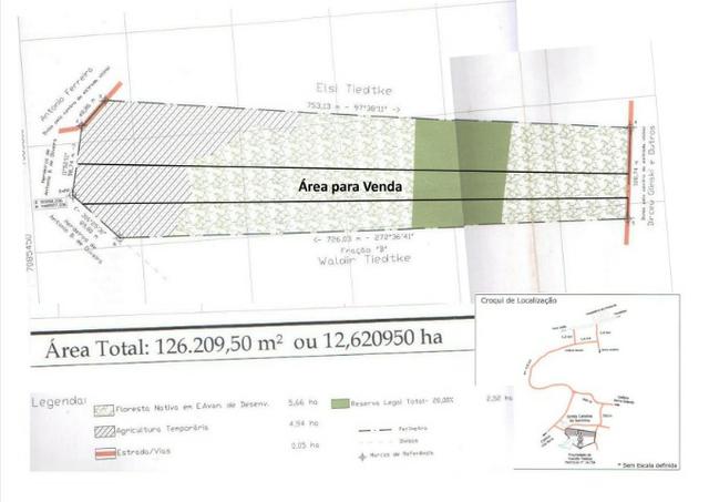 Vendo terreno na localidade da Serrinha em Irineópolis - Foto 13