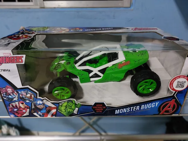 Carrinho Com Controle Remoto - Avengers - Buggy Monster - Hulk
