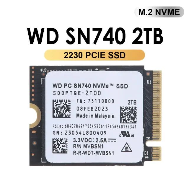 ポケットいっぱい WD SN740 2TB SSD 2230 Rog ally steamdeck