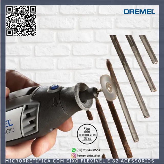 Dremel 3000 Micro retífica com Eixo Flexível e 82 Acessórios 110V