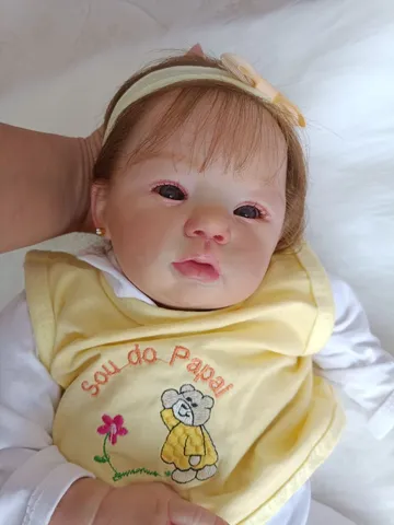 Bebê Reborn Molde Abigail Pode Banhar Cabelo Fio A Fio 2 Kg