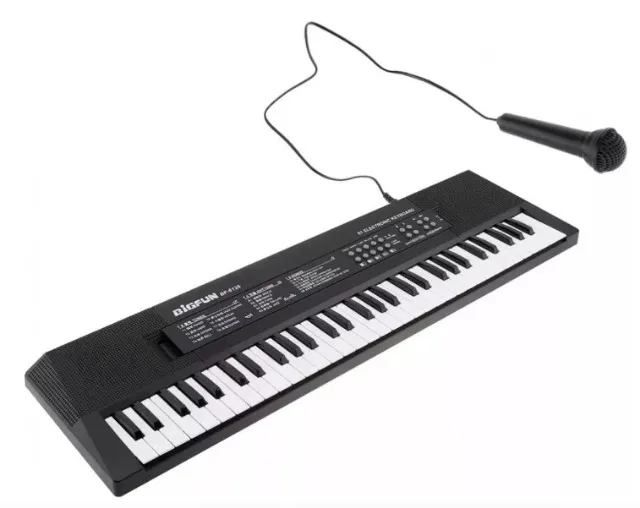 TECLADO INFANTIL PIANO COM MICROFONE KARAOKE 37 TECLAS MUSICAL EDUCATIVO  ESTILO PROFISSIONAL