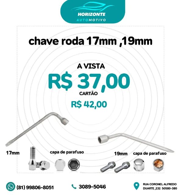 Chave roda 17MM ,19MM