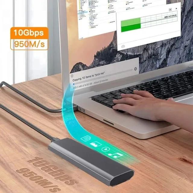 Case NVMe M2 SSD Tipo C, USB 3.1 - Foto 5