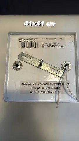 Plafon de sobrepor Branco, quadrado, LED seminovo - Foto 4