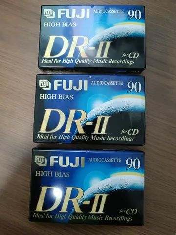 3 Fitas K7 Fuji DRII 90 - Tipo II Chrome - Lacradas