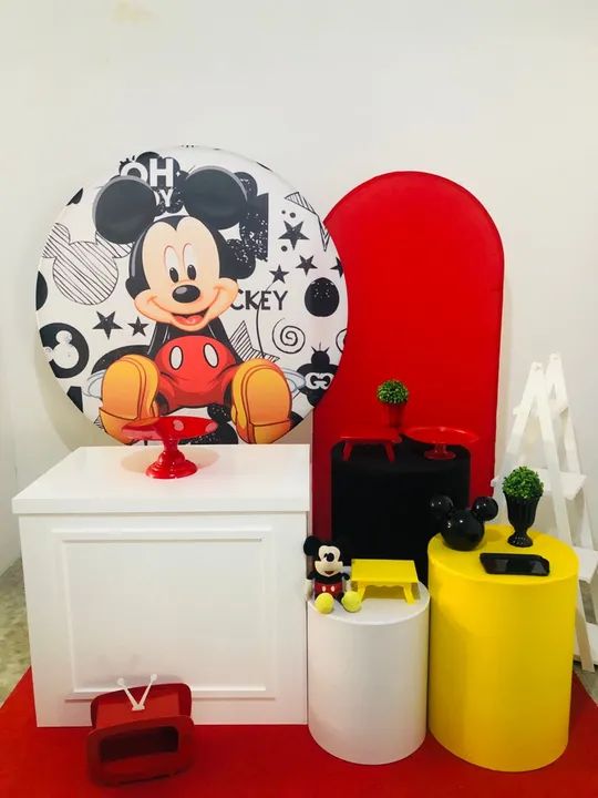 Decoração pegue e monte mickey, Magali 