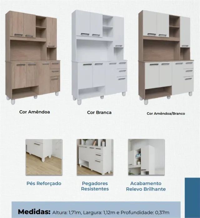 Armário Lídia 7 portas 100% MDF - Foto 2