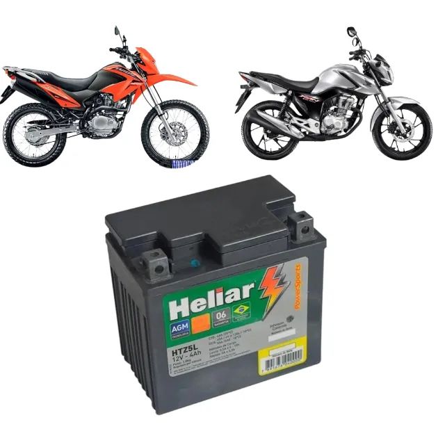 Bateria Moto Honda CG 150 Heliar HTZ5L PowerSports Selada 4Ah 12v