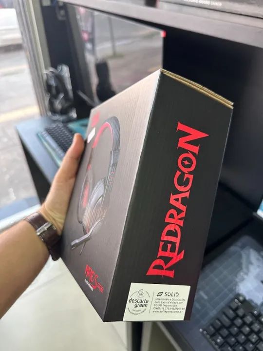 Headset Gamer Redragon Ares Preto e Vermelho P2 com Microfone - H120 - Foto 3
