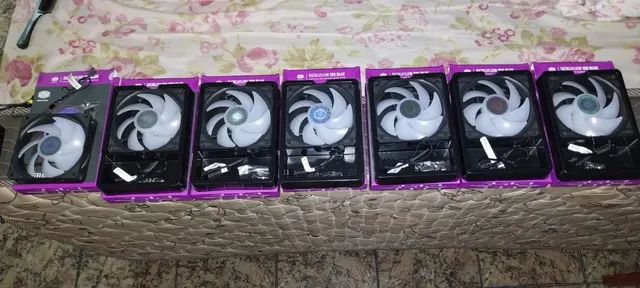 Kit 7 Ventoinha Cooler Master Azul - Foto 3