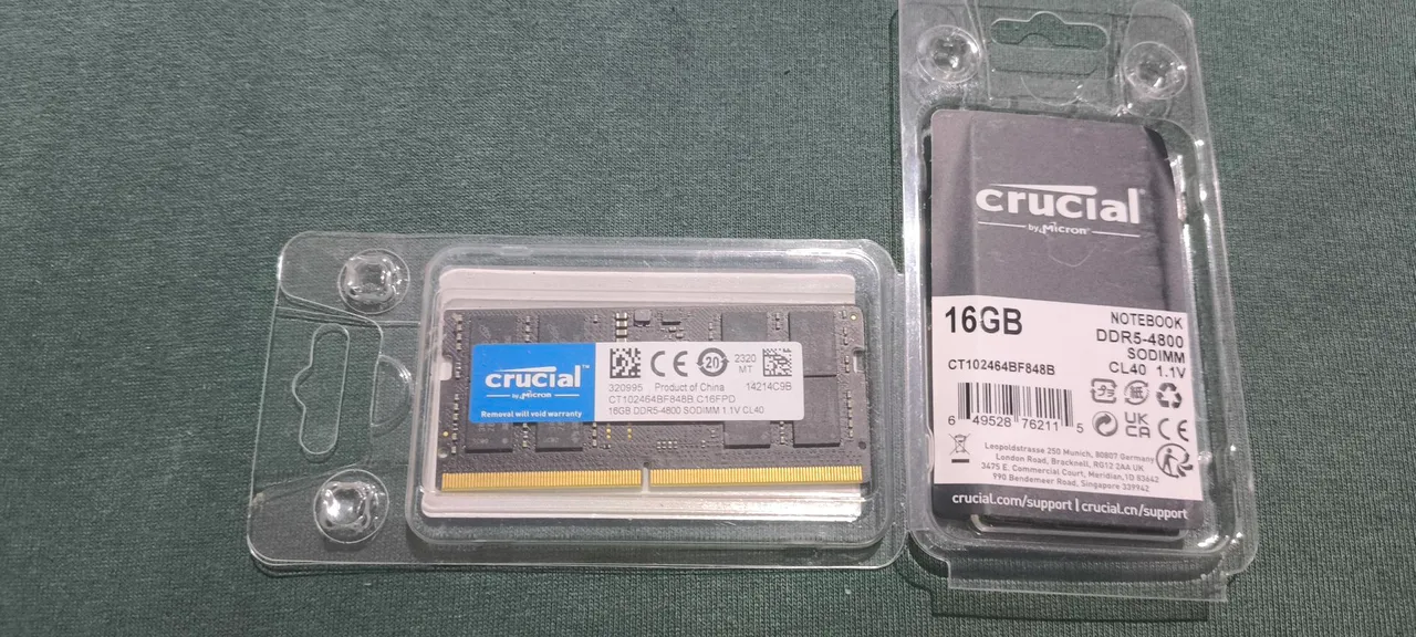 Memória RAM Crucial 16GB DDR5 4800MHz SODIMM