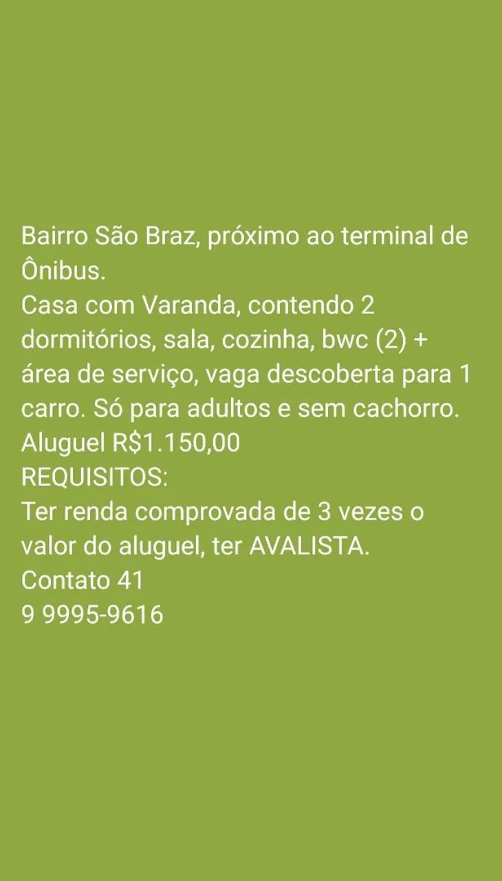 Alugo casa 2 dormitórios  - Foto 2