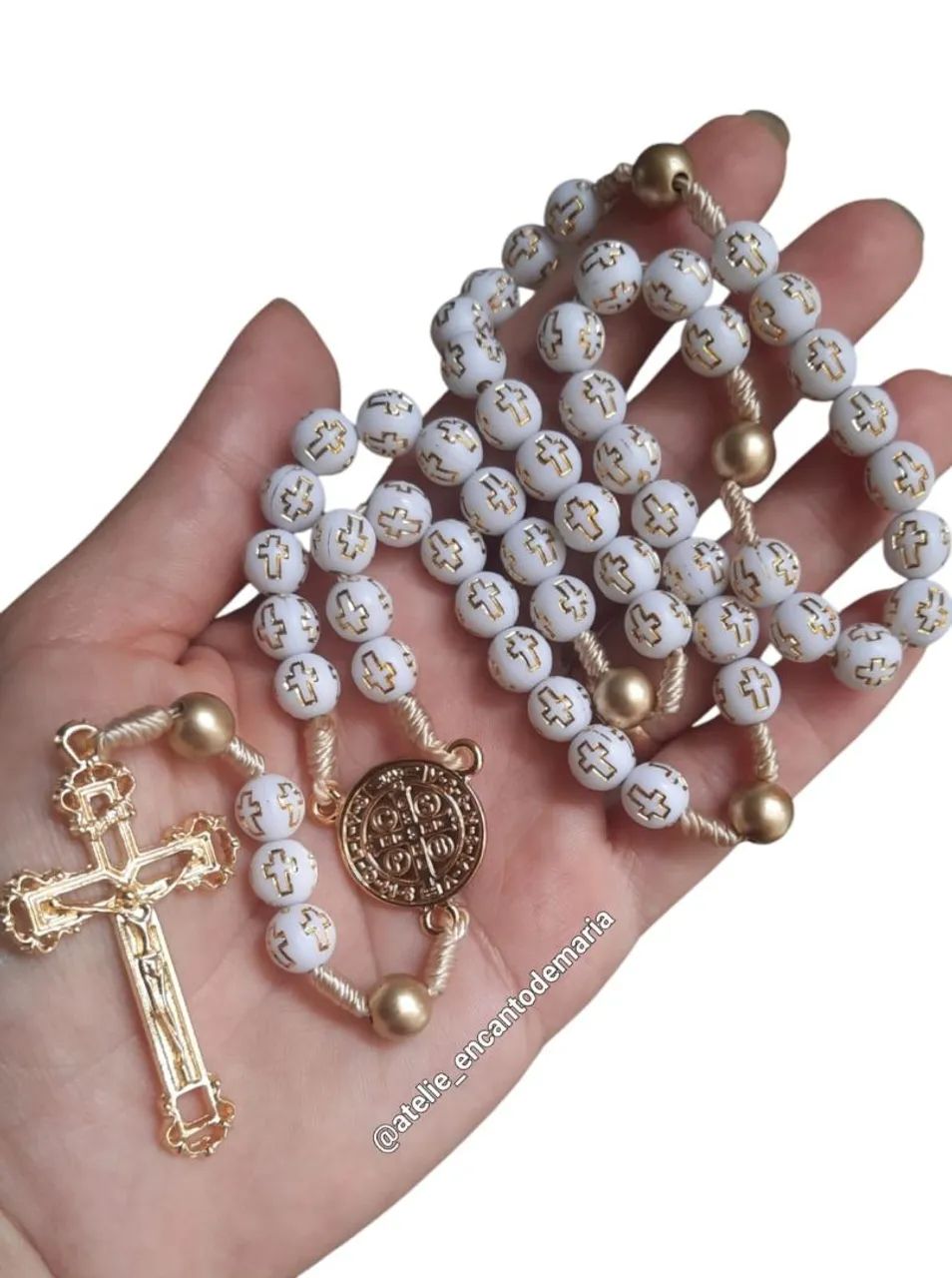 Kit presente religioso com terço e cruz - Foto 5