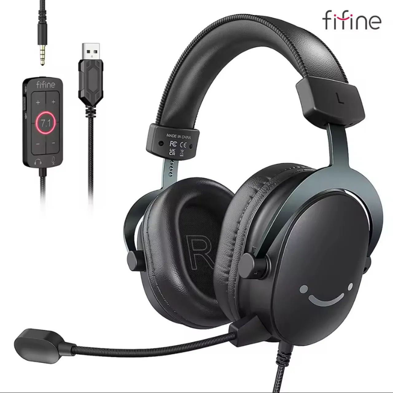 Headset Gamer Fifine Com Microfone 7.1