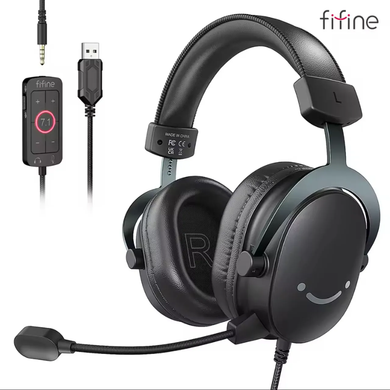 Headset Gamer Fifine Com Microfone 7.1