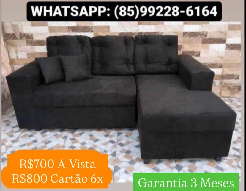Sofá 3 Lugares com Cheaser de Fábrica 
