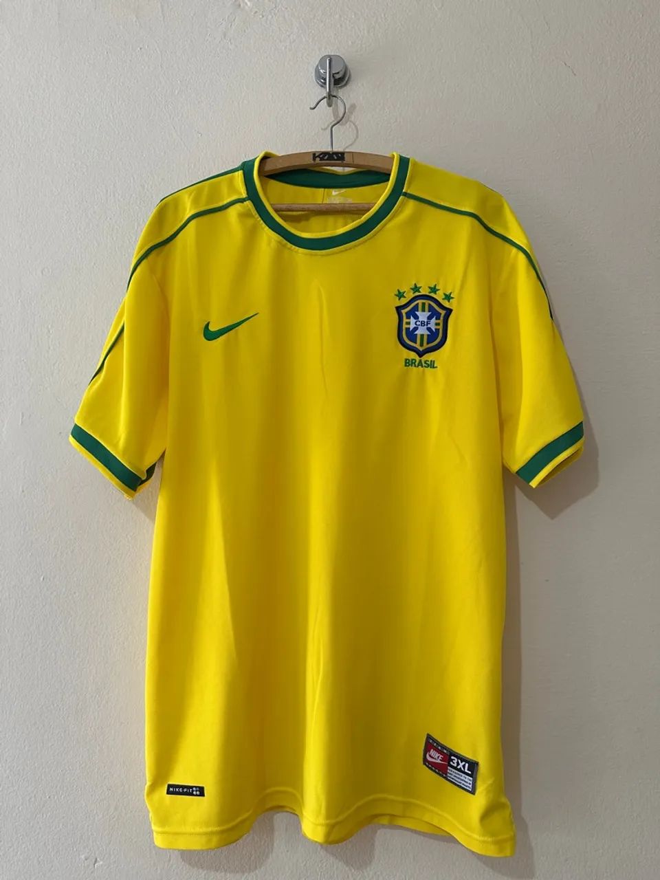 Camisa do Brasil Seleção 1998 Usada - Retrô 3XL