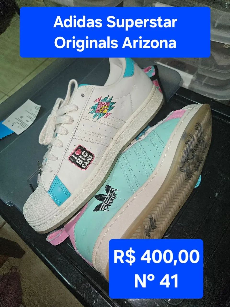 Adidas Superstar Originals Arizona - Tamanho 41 - Calçados