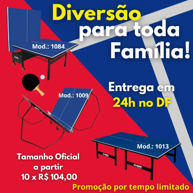 (Novo) Mesas Ping Pong / Tenis de Mesa Infantil / Oficial. Produtos Novos. Entrega em 24h