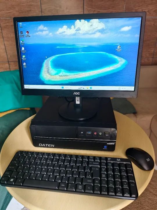 COMPUTADOR DESKTOP COM MONITOR AOC LED 18.5 POLEGADAS 