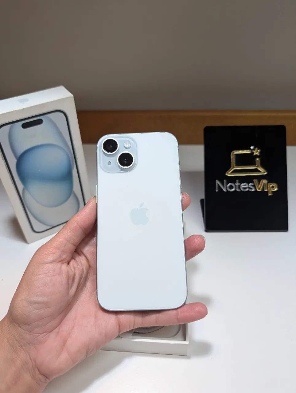 IPHONE 15 128GB BRANCO - SUPER NOVO - COM GAVETA DE CHIP