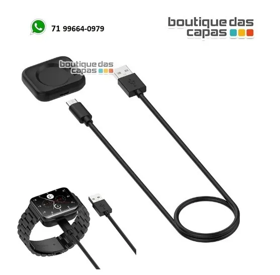 Cabo Carregamento magnetico Smart watch universal Branco funciona em 98% dos relogios