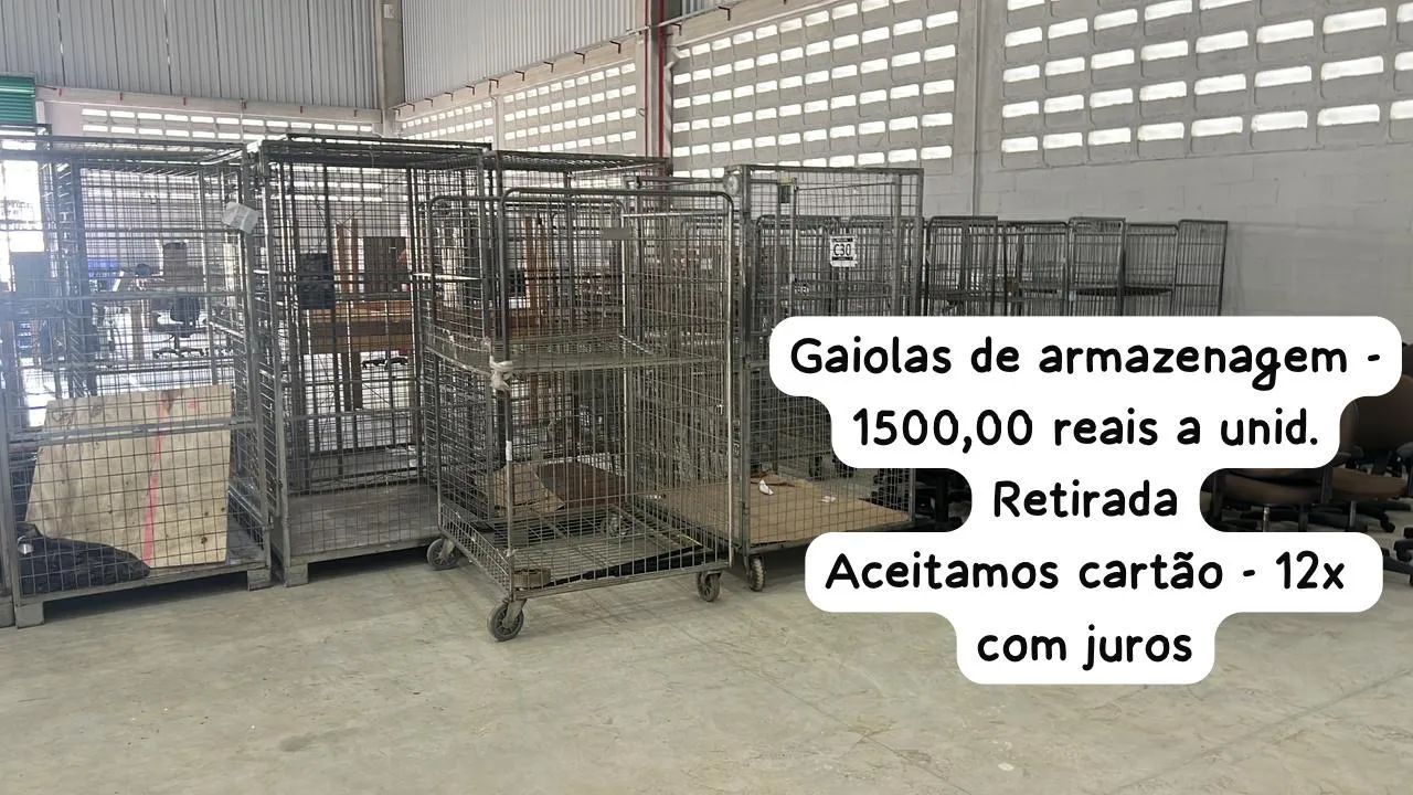 Gaiolas de movimentação e armazenagem carga