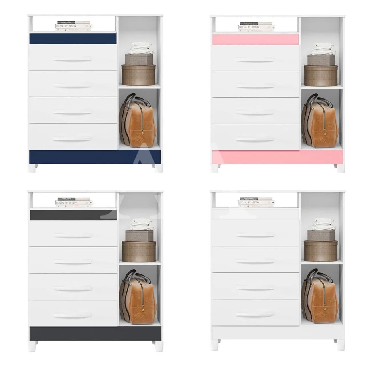 Cômoda com 4 gavetas e uma porta entrega e montagem grátis oferta valida  - Foto 2