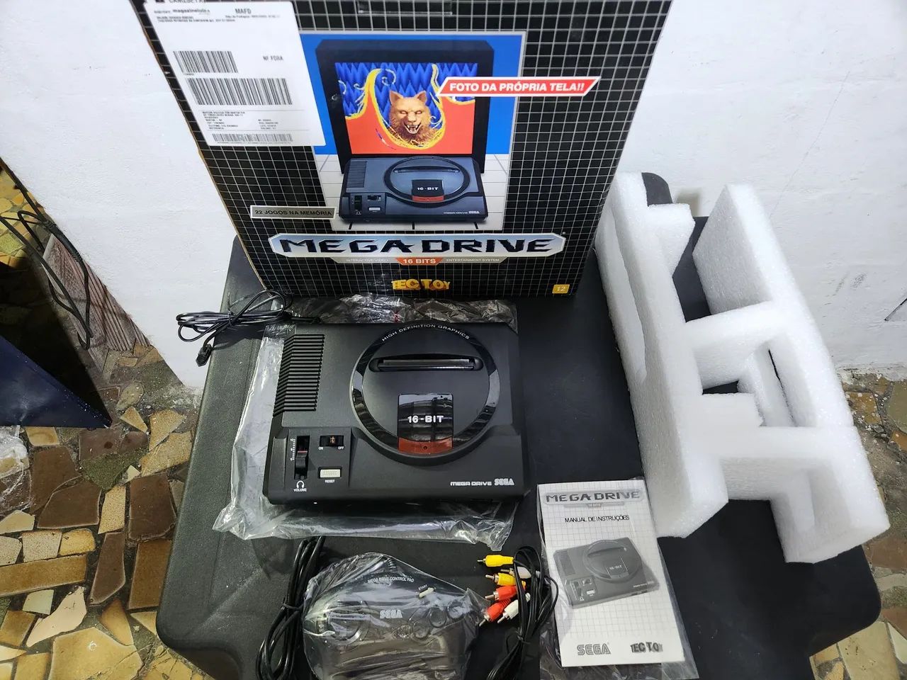 Mega Drive Tectoy 2017 NOVO CAIXA CABOS MANUAL - Foto 3