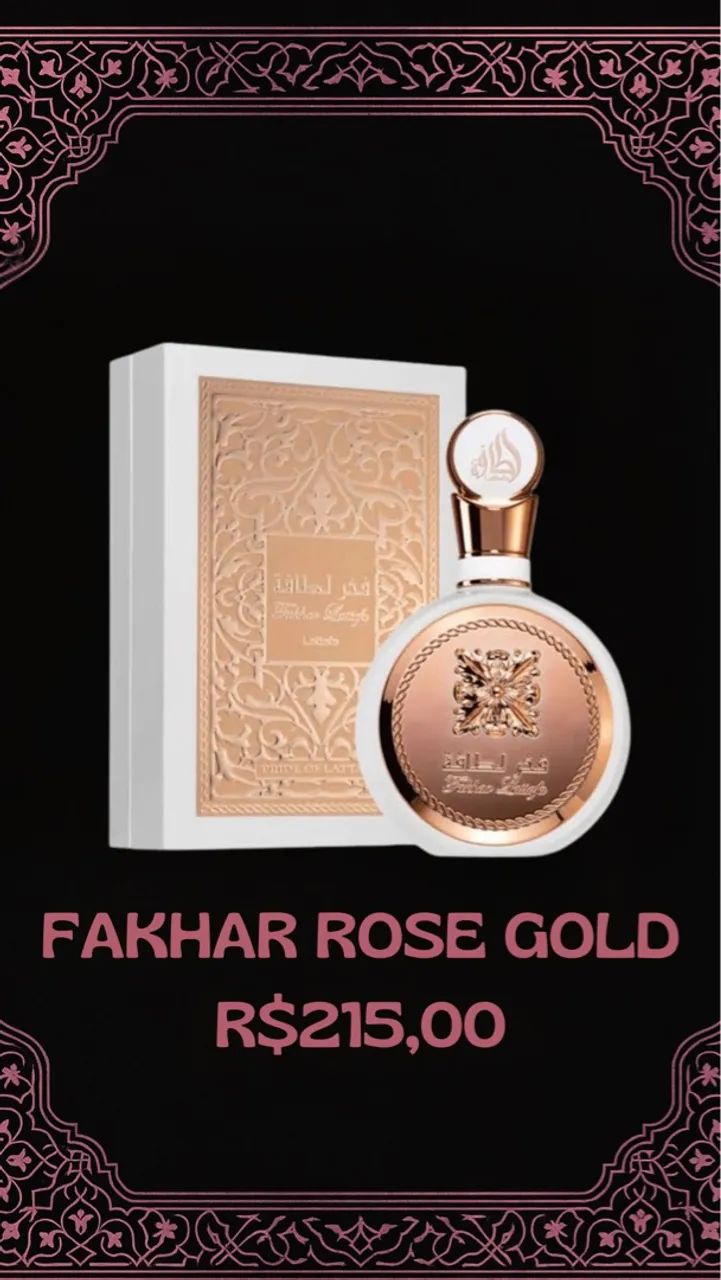 Fakhar Rose Gold - Perfume da Sereia - Árabe