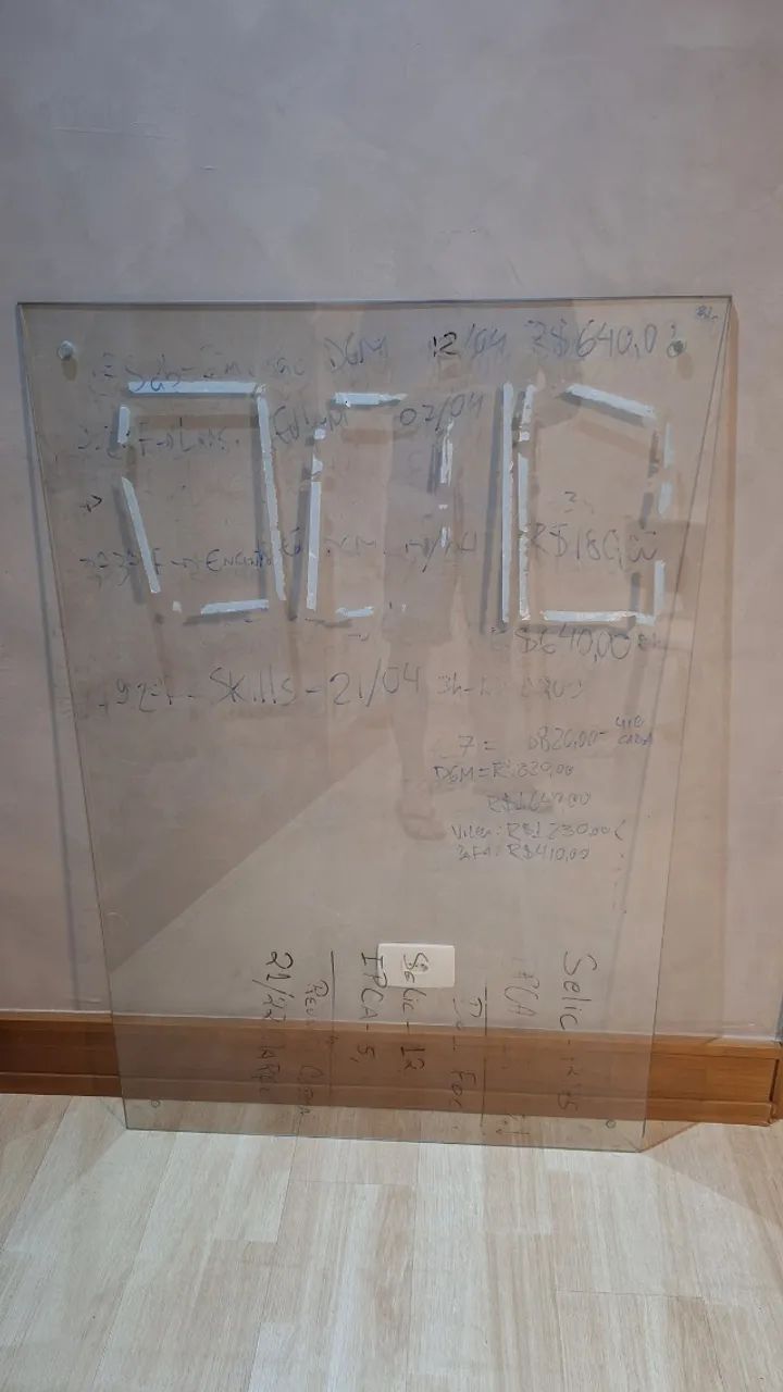 Lousa vidro quadro branco