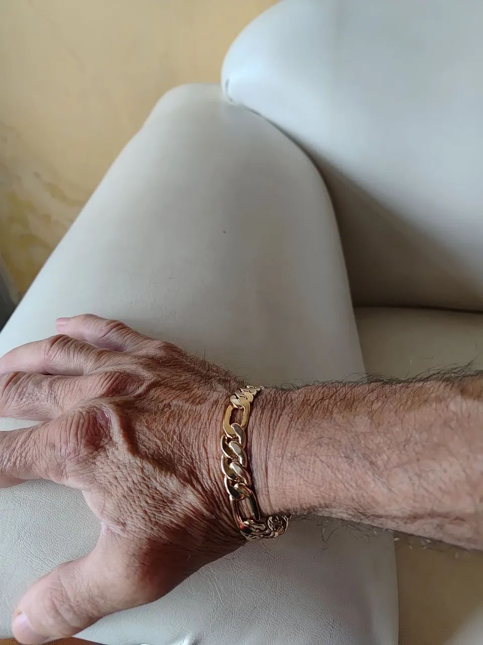 Pulseira Masculina Folheada a Ouro 18k(Nova) - Foto 5