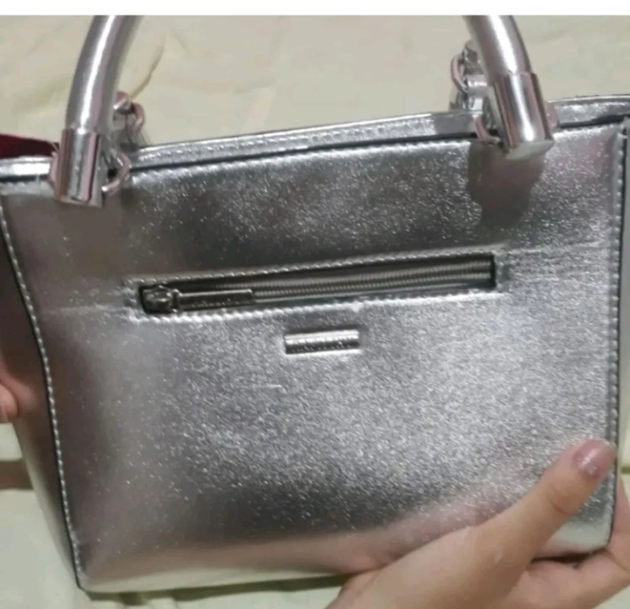 Bolsa de mão prata