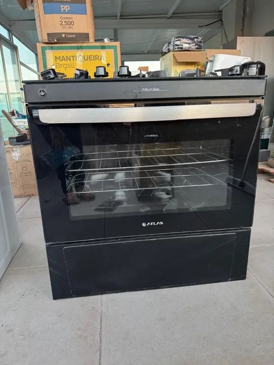 Fogao 5 Bocas Atlas Agile Up Glass Com Mesa De Vidro E Acendimento Automatico - Foto 4